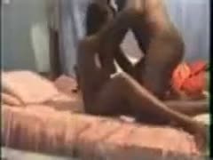 Horny black skin chap passionately pounding his playgirl 